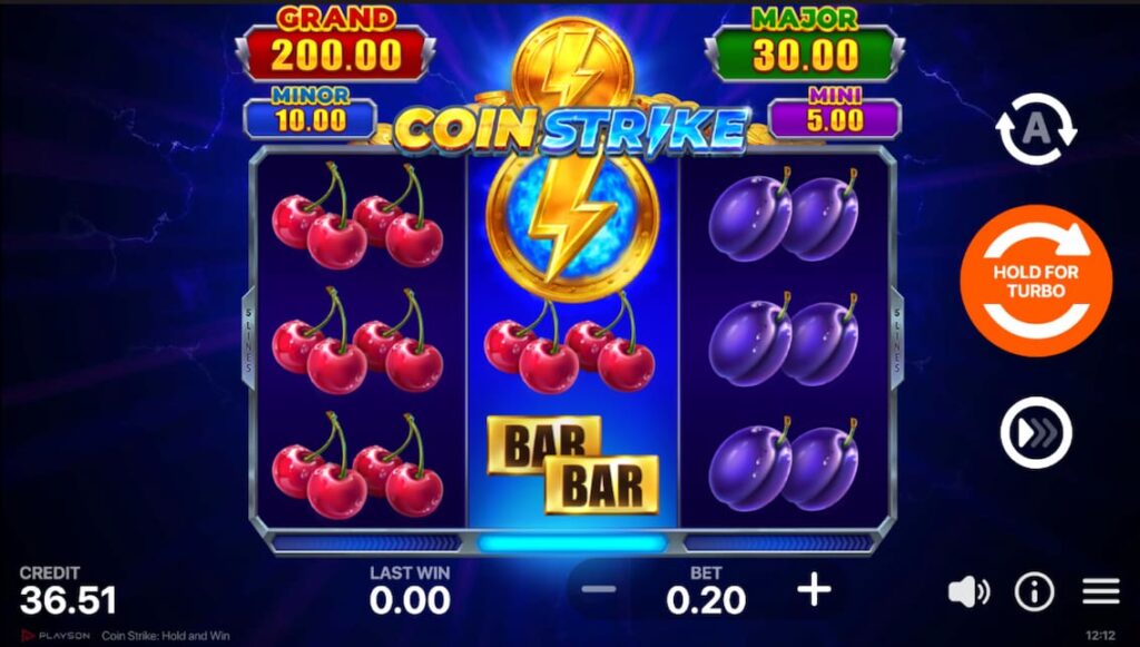 Screenshot Showing Coin Strike Hold and win gameplay