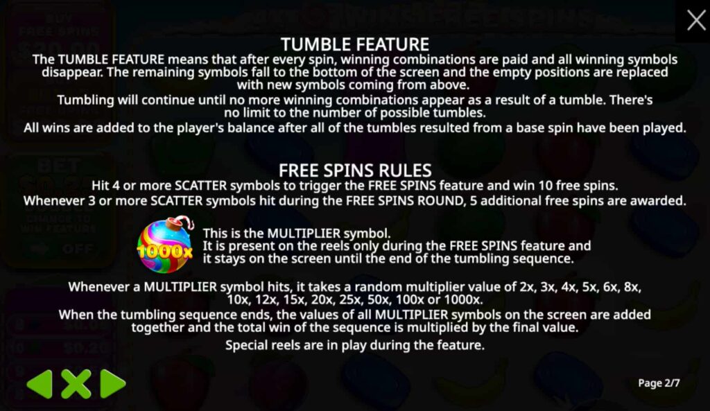 Screenshot Showing Sweet Bonanza 1000 multiplier