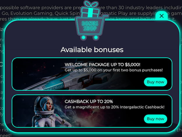 CosmosWin Bonus Shop