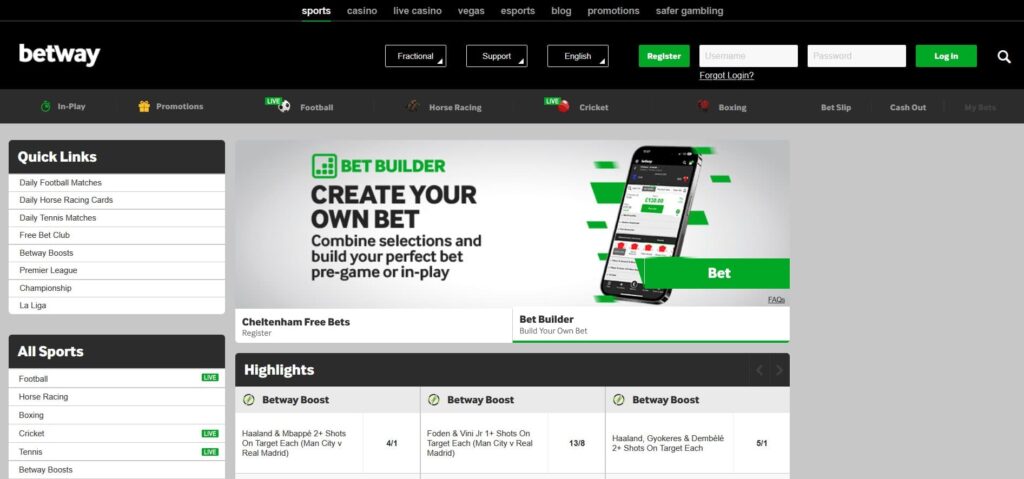 واجهة Betway كازينو