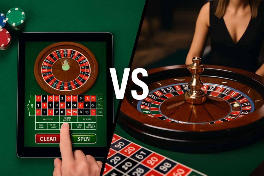 Online Roulette VS Live Roulette